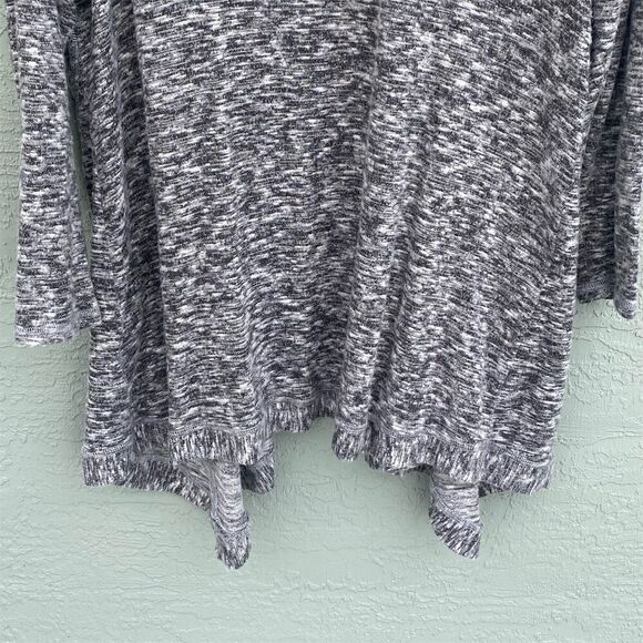 Bobeau Women's 1X Gray Open Front Cardigan Long Sleeve Sweater - Picture 7 of 8